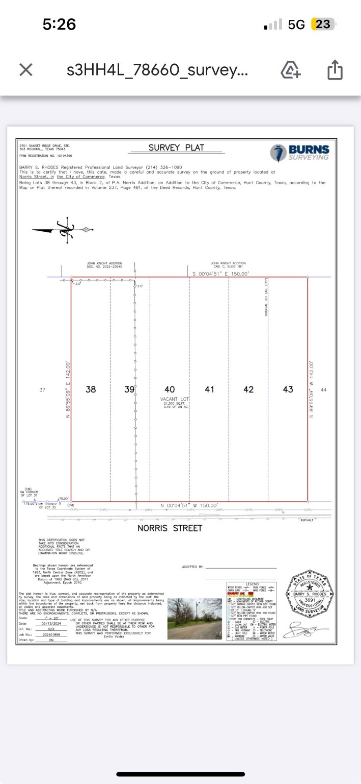 Tbd Norris Street Commerce TX 75428