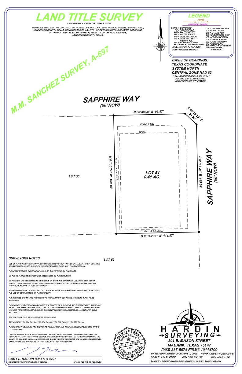 0 Sapphire Way Caney City TX 75148