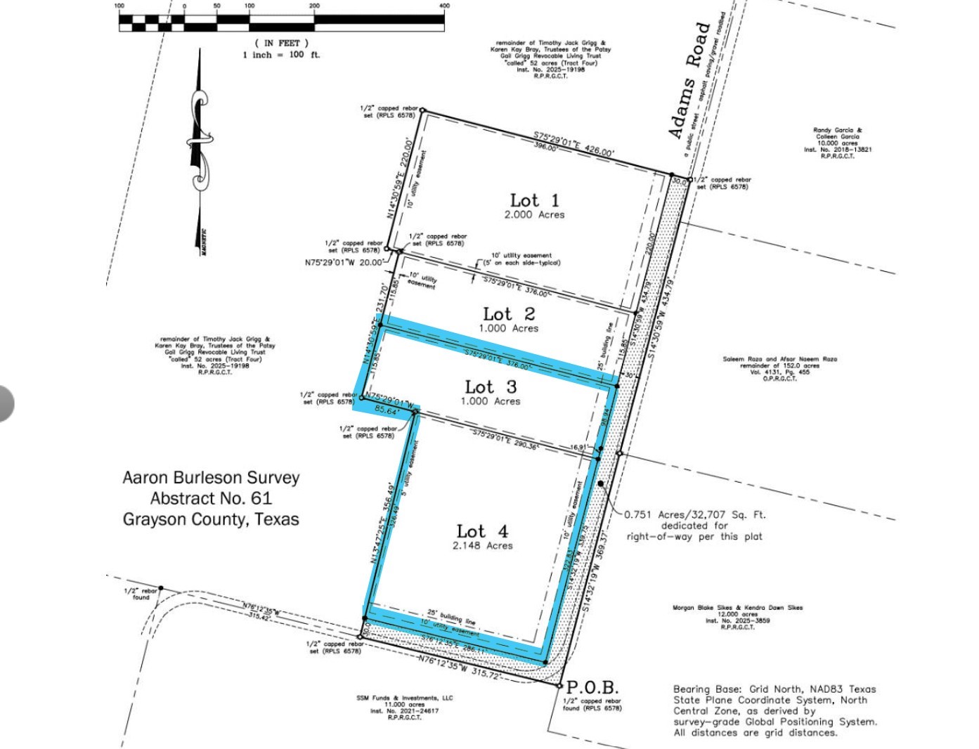 Tbd Lot 3-4 Adams Road Sherman TX 75090