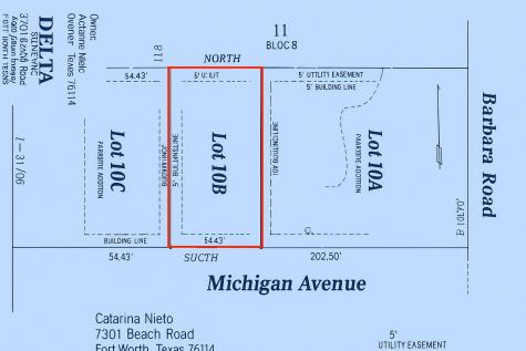 Lot 10b Michigan Avenue Fort Worth TX 76114