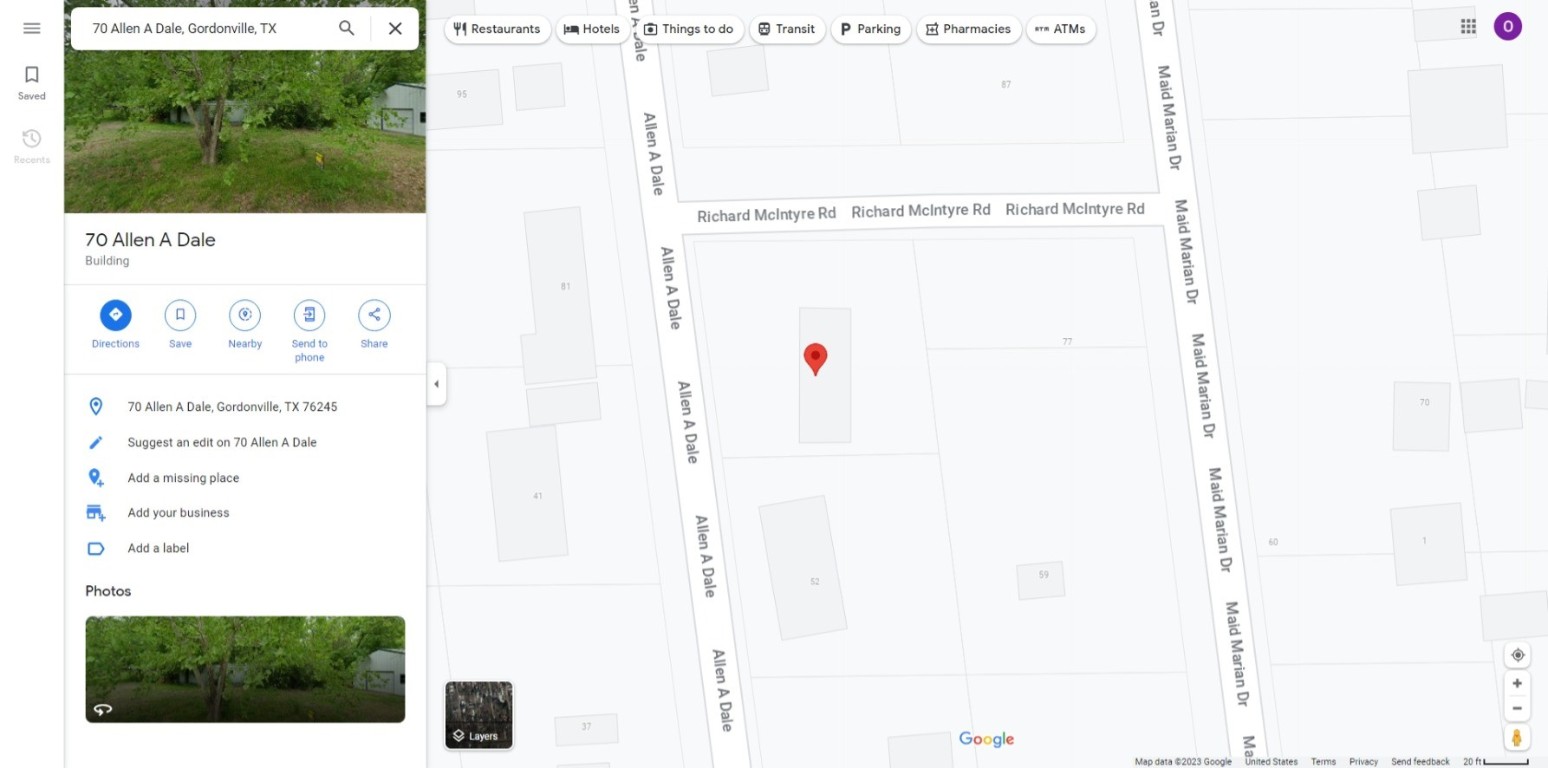 70 Allen A Dale Drive Gordonville TX 76245