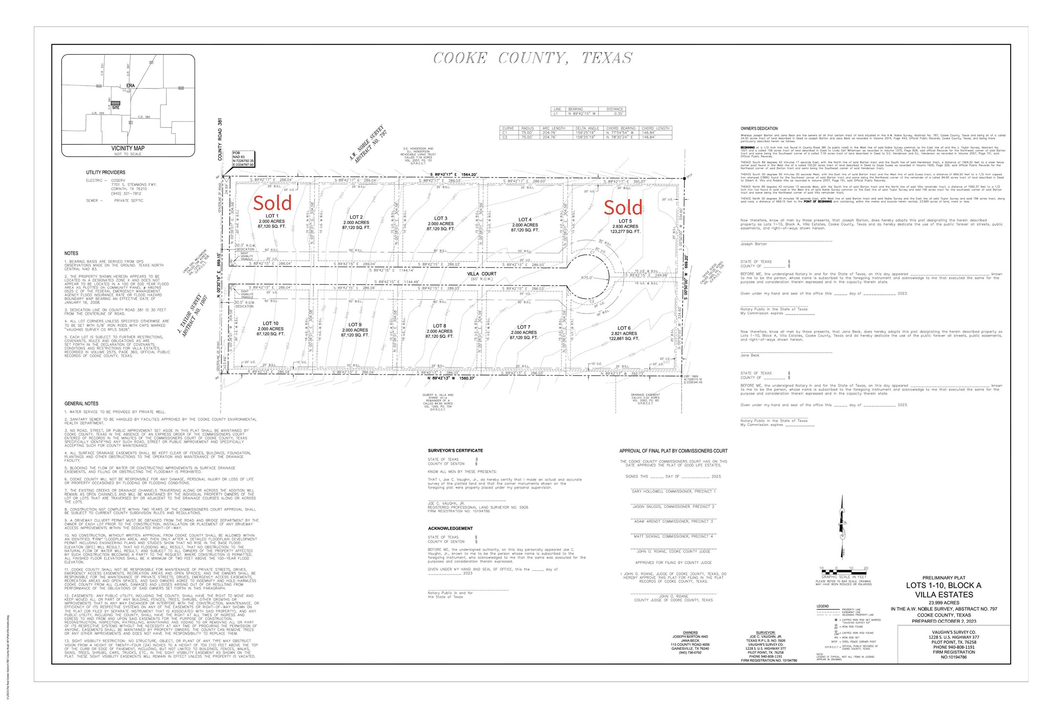 Lot 10 Villa Court Era TX 76238