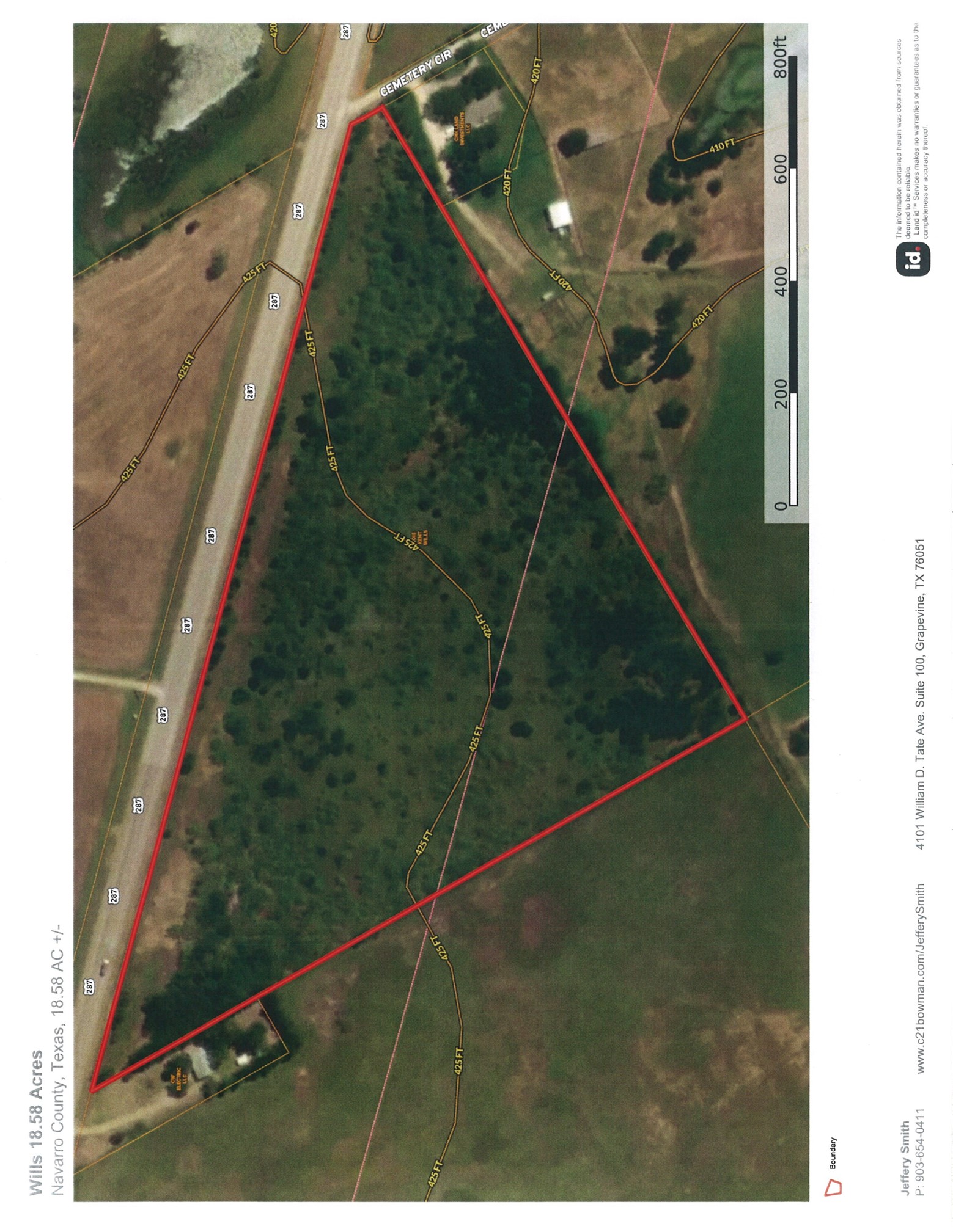 18.58 Acres Highway 287 Mildred TX 75109