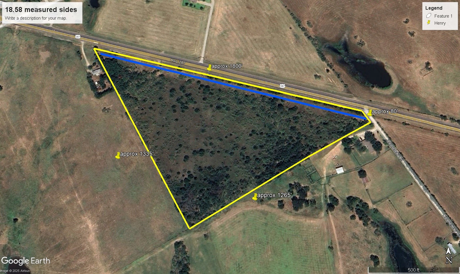 18.58 Acres Highway 287 Mildred TX 75109