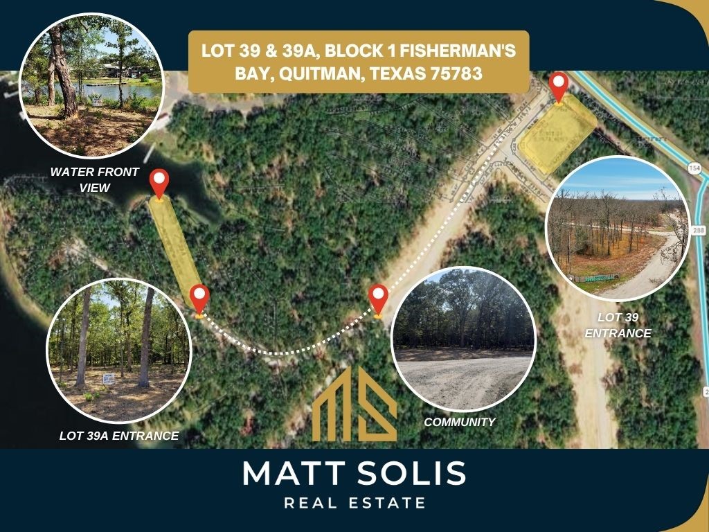 Lot 39 & 39a, Block 1 Fisherman's Bay Quitman TX 75783
