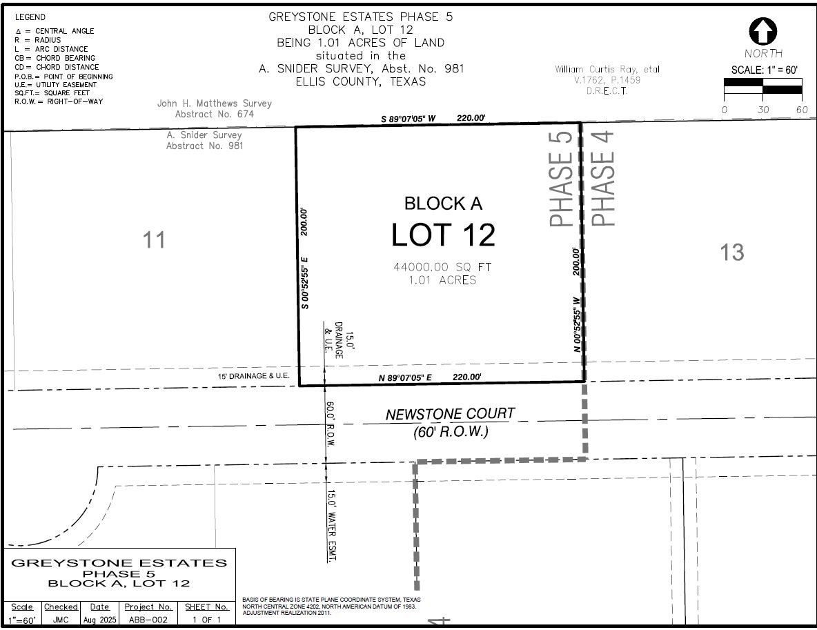 Lot 12a Phase 5 Campbell Road Waxahachie TX 75167