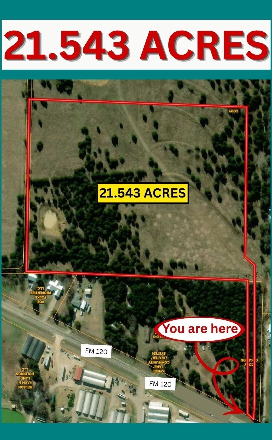 21.543 Acres W Fm 120 Highway Pottsboro TX 75076