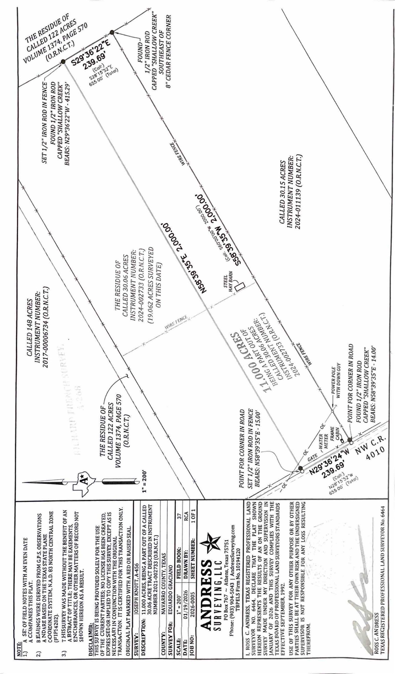 Tbd NW Cr 4010 Blooming Grove TX 76626