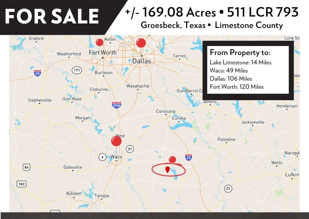 511 (+/-169ac) Lcr 793 Groesbeck TX 76642
