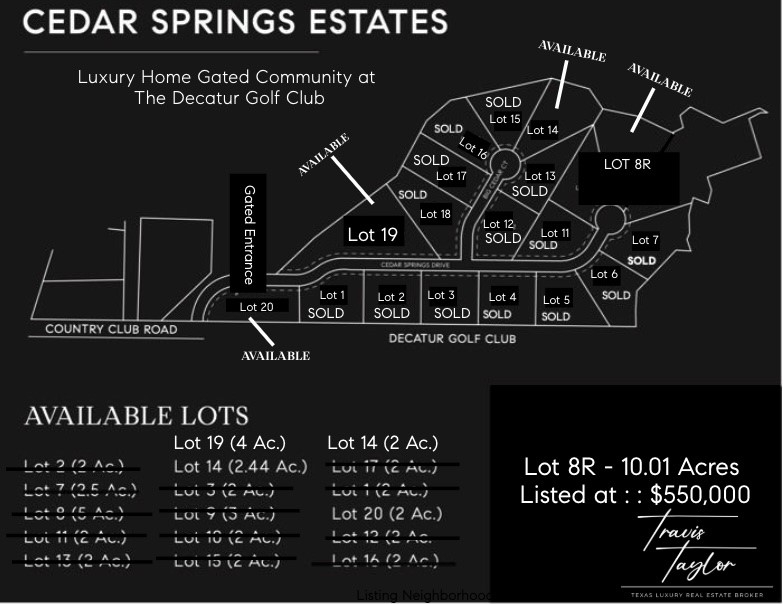 Lot 8r Cedar Springs Drive Decatur TX 76234