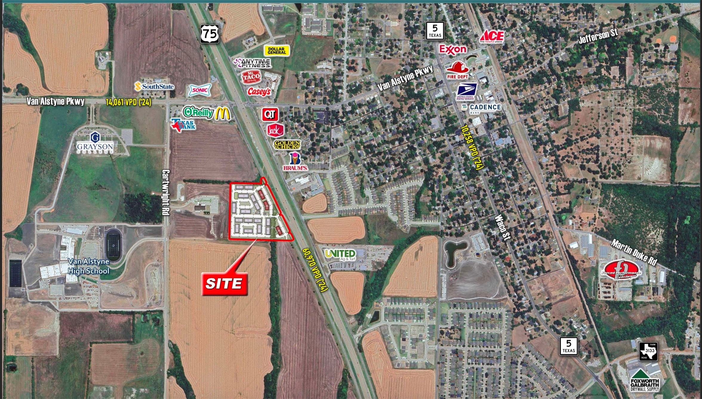 18.52 Acres Highway 75 Van Alstyne TX 75495