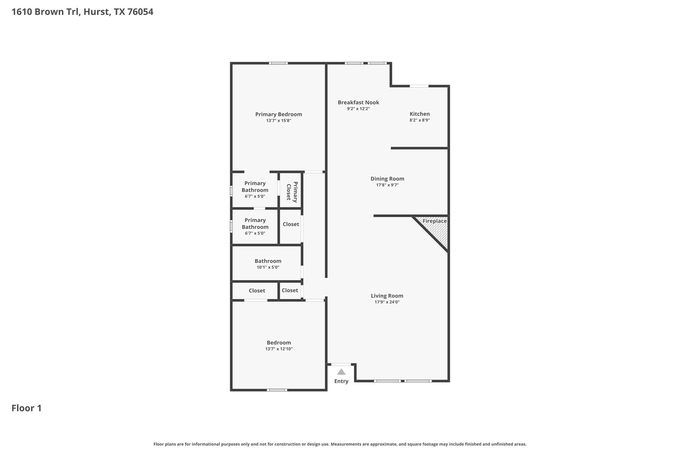 1608 Brown Trail Hurst TX 76054