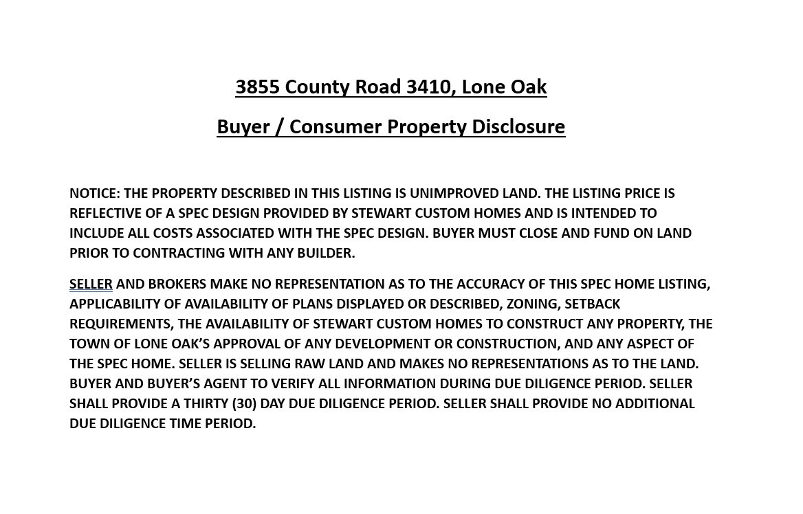 Tbd County Road 3410 Lone Oak TX 75453
