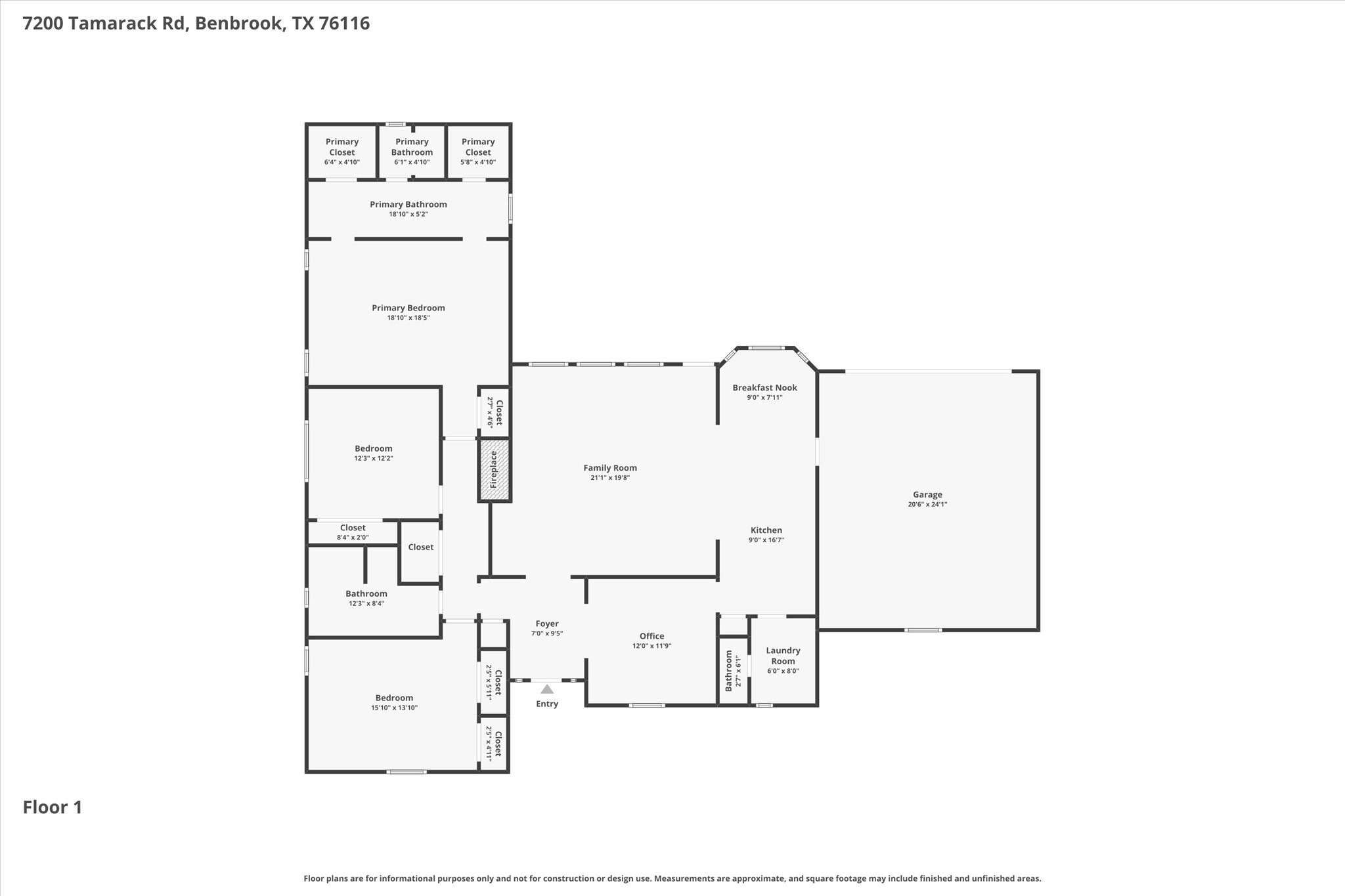 7200 Tamarack Road Benbrook TX 76116