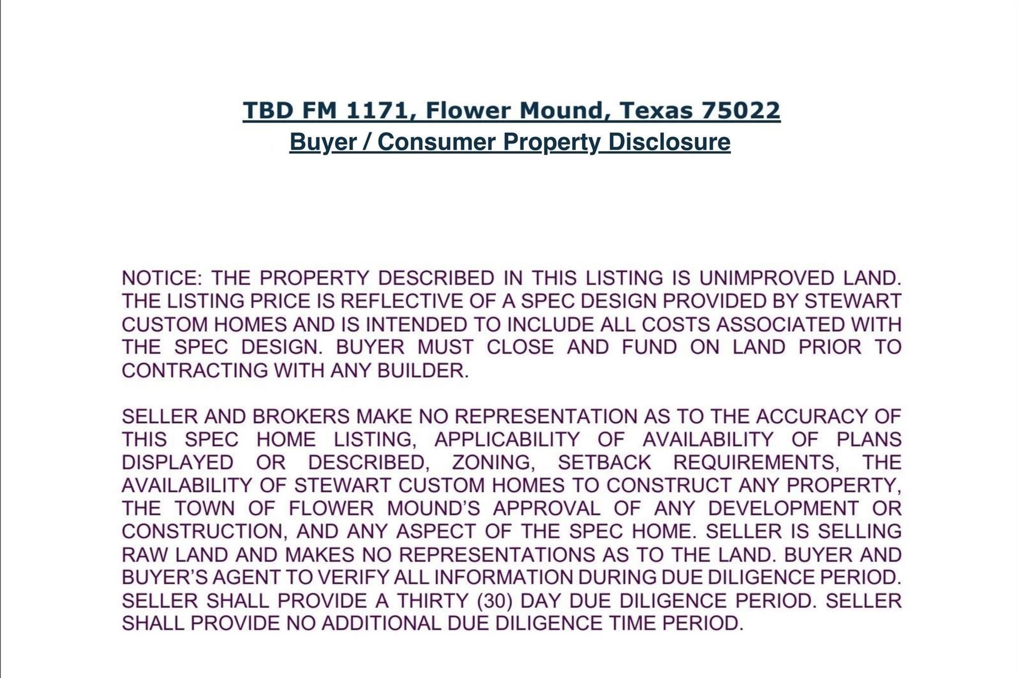 Tbd Fm1171 Flower Mound TX 75022