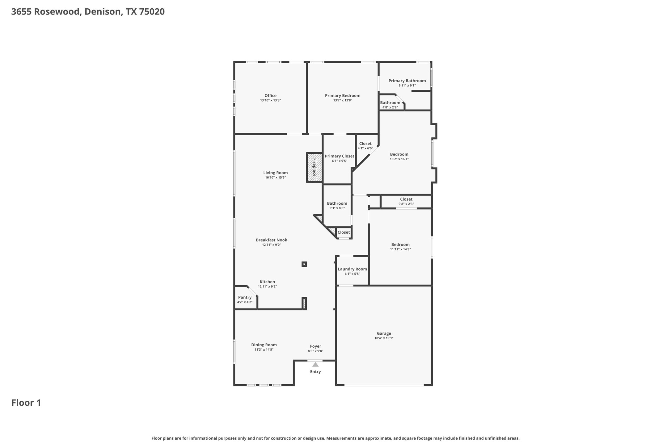 3655 Rosewood Drive Denison TX 75020