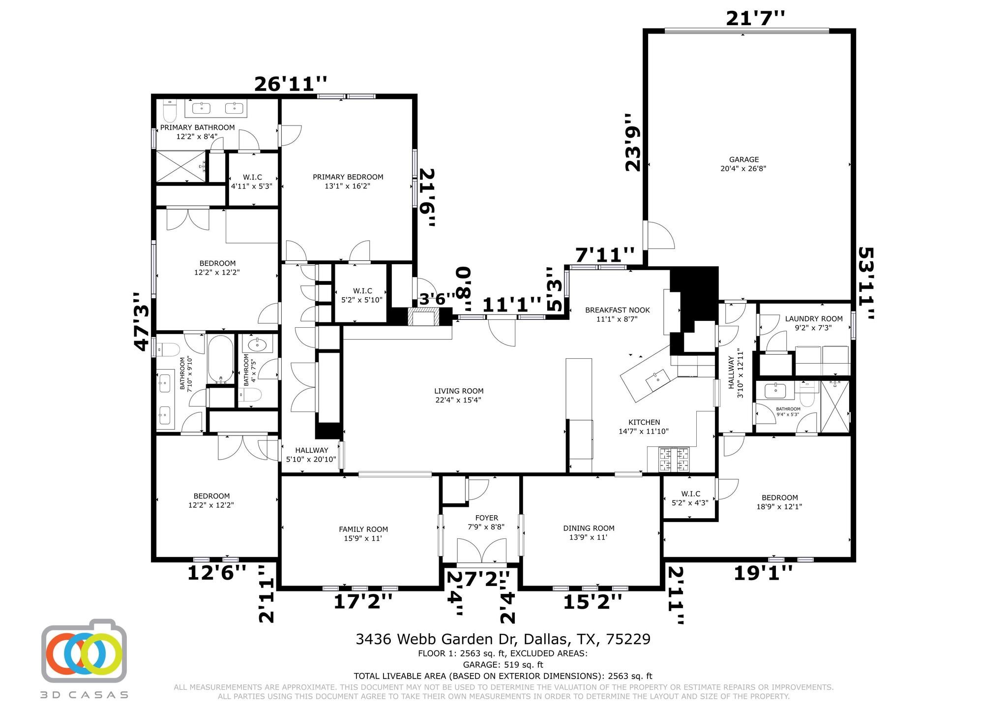 3436 Webb Garden Drive Dallas TX 75229