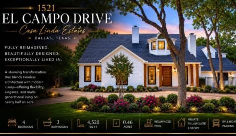 1521 El Campo Drive Dallas TX 75218