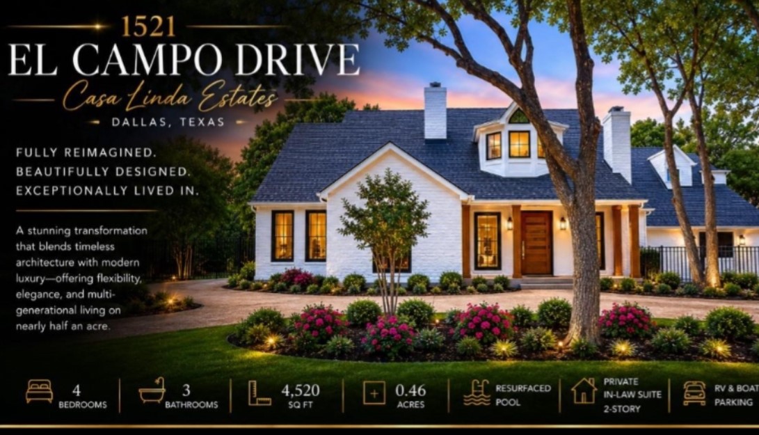 1521 El Campo Drive Dallas TX 75218