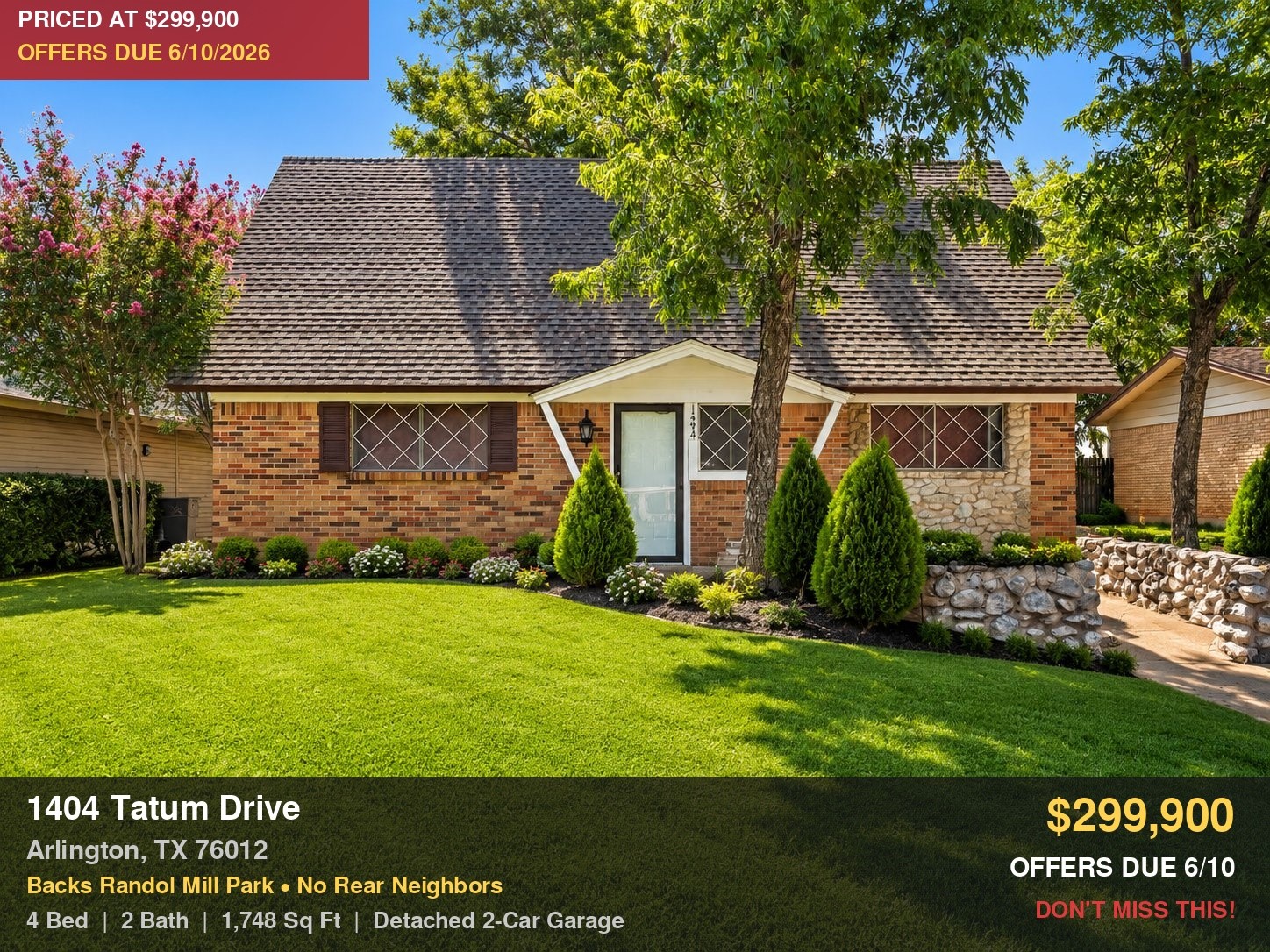 1404 Tatum Drive Arlington TX 76012