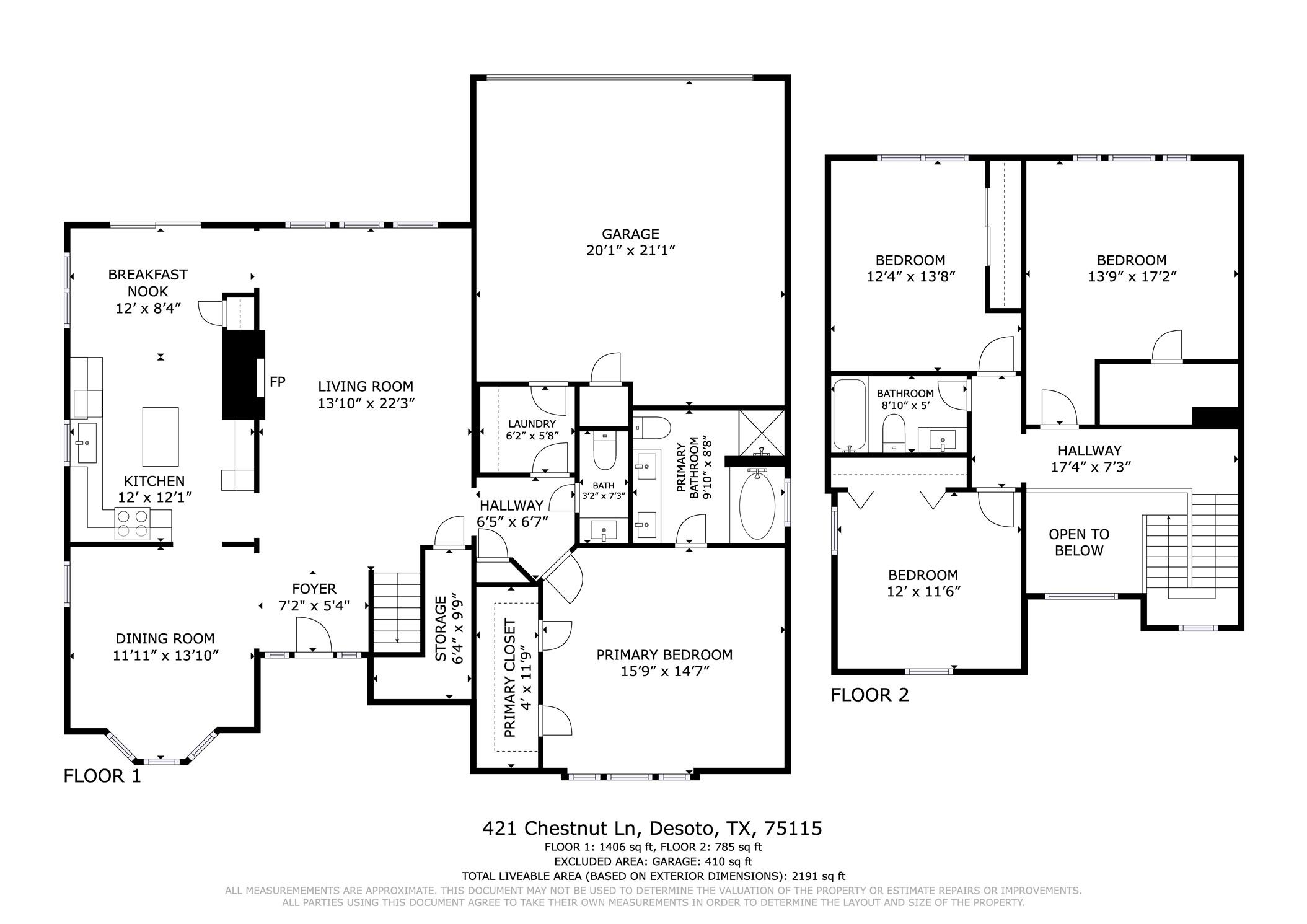 421 Chestnut Lane Desoto TX 75115