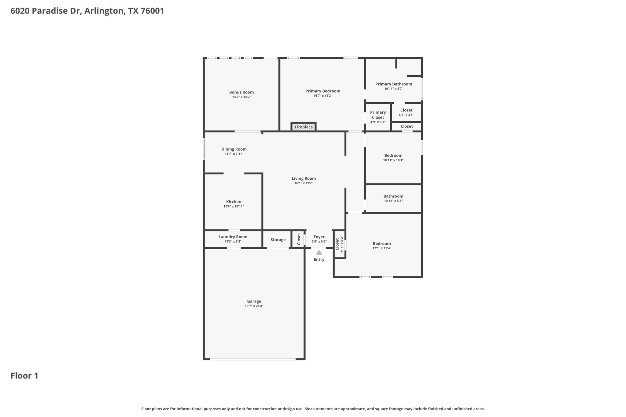 6020 Paradise Drive Arlington TX 76001