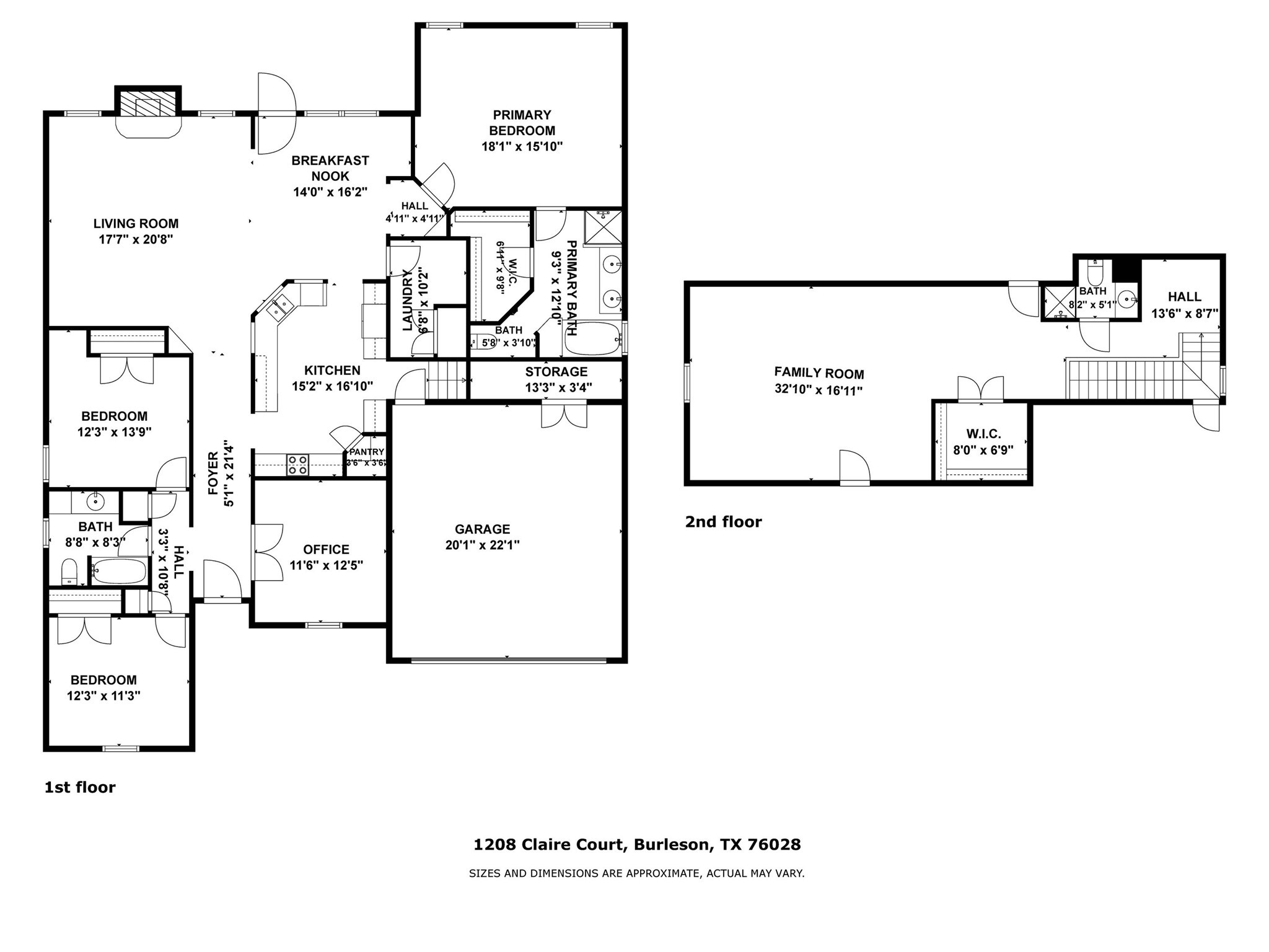 1208 Claire Court Burleson TX 76028