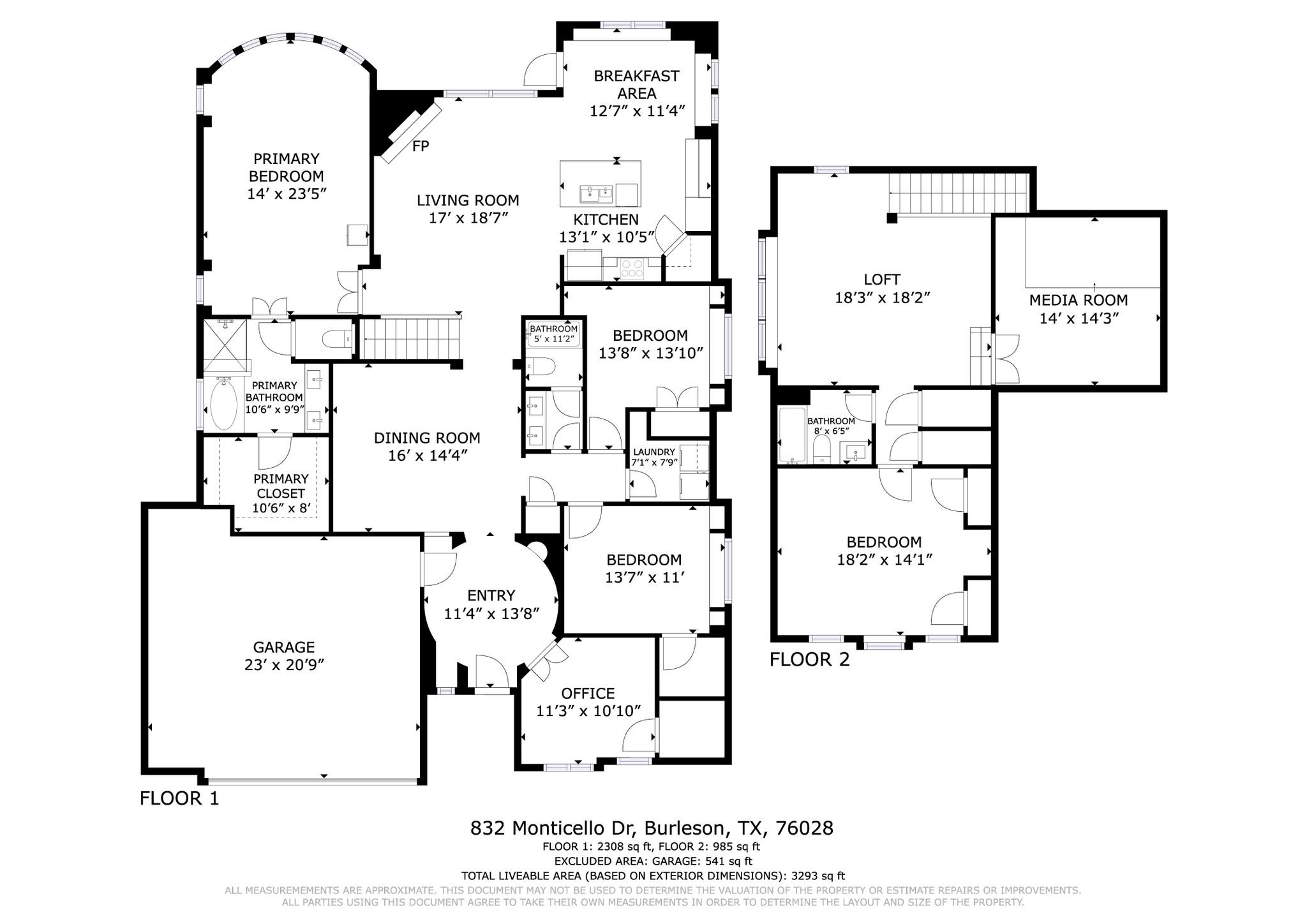 832 Monticello Drive Burleson TX 76028