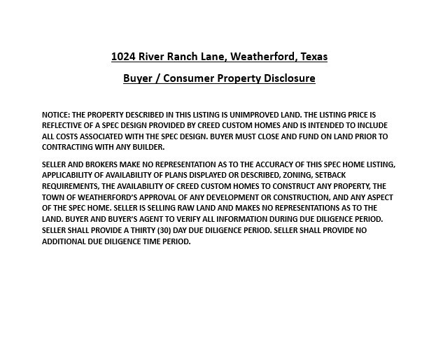 1024 River Ranch Lane Weatherford TX 76087