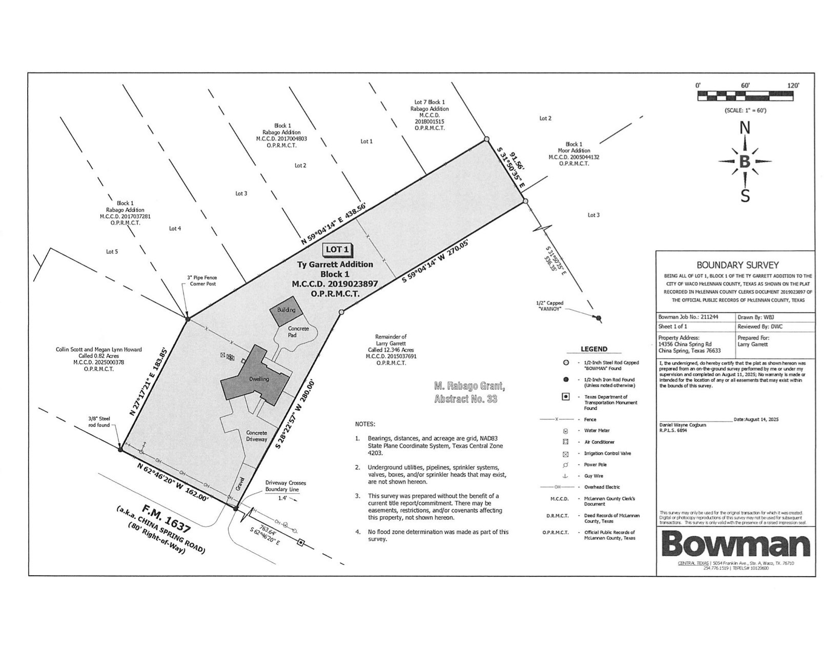 14356 China Spring Road China Spring TX 76633