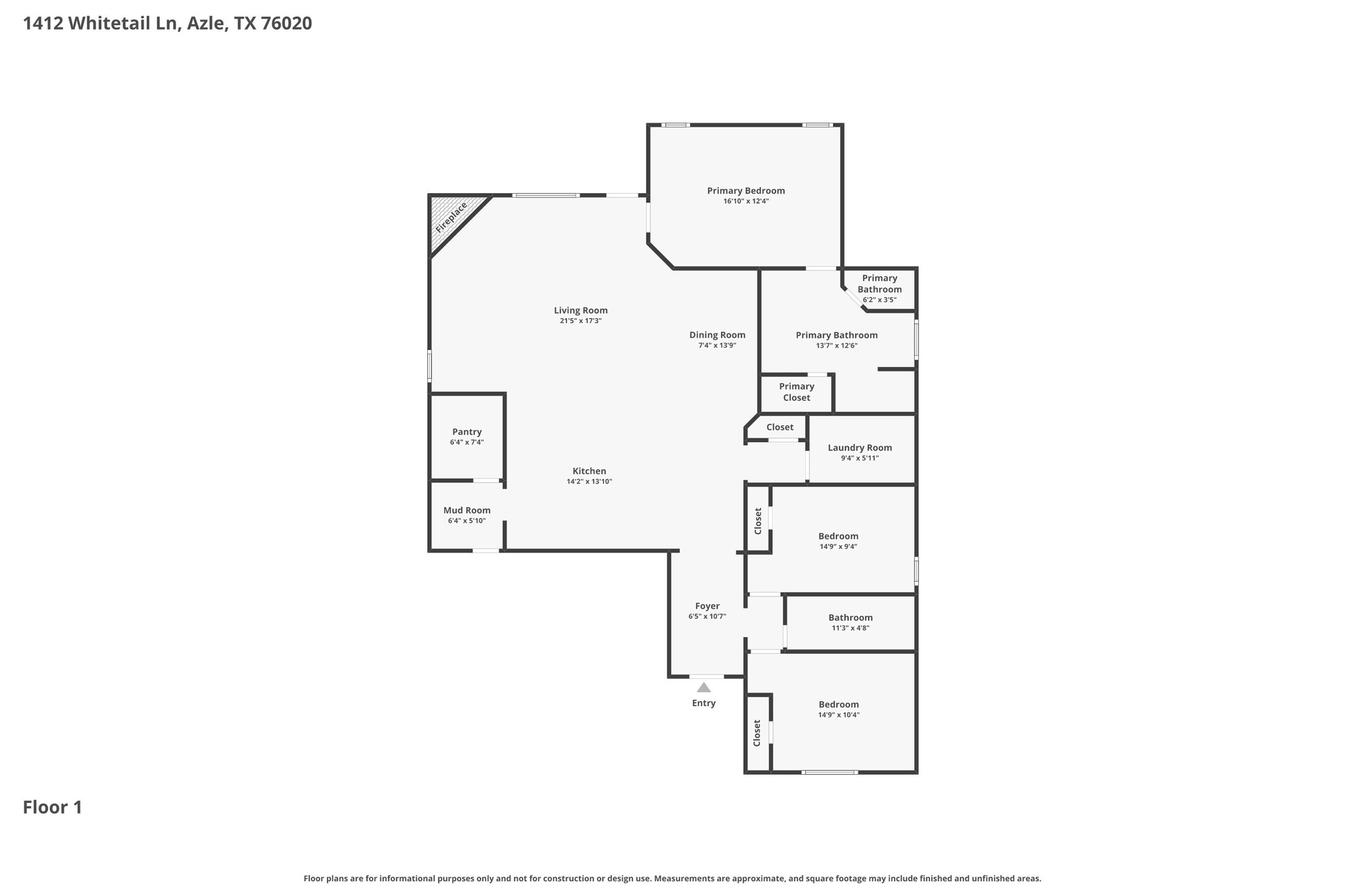 1412 Whitetail Lane Azle TX 76020