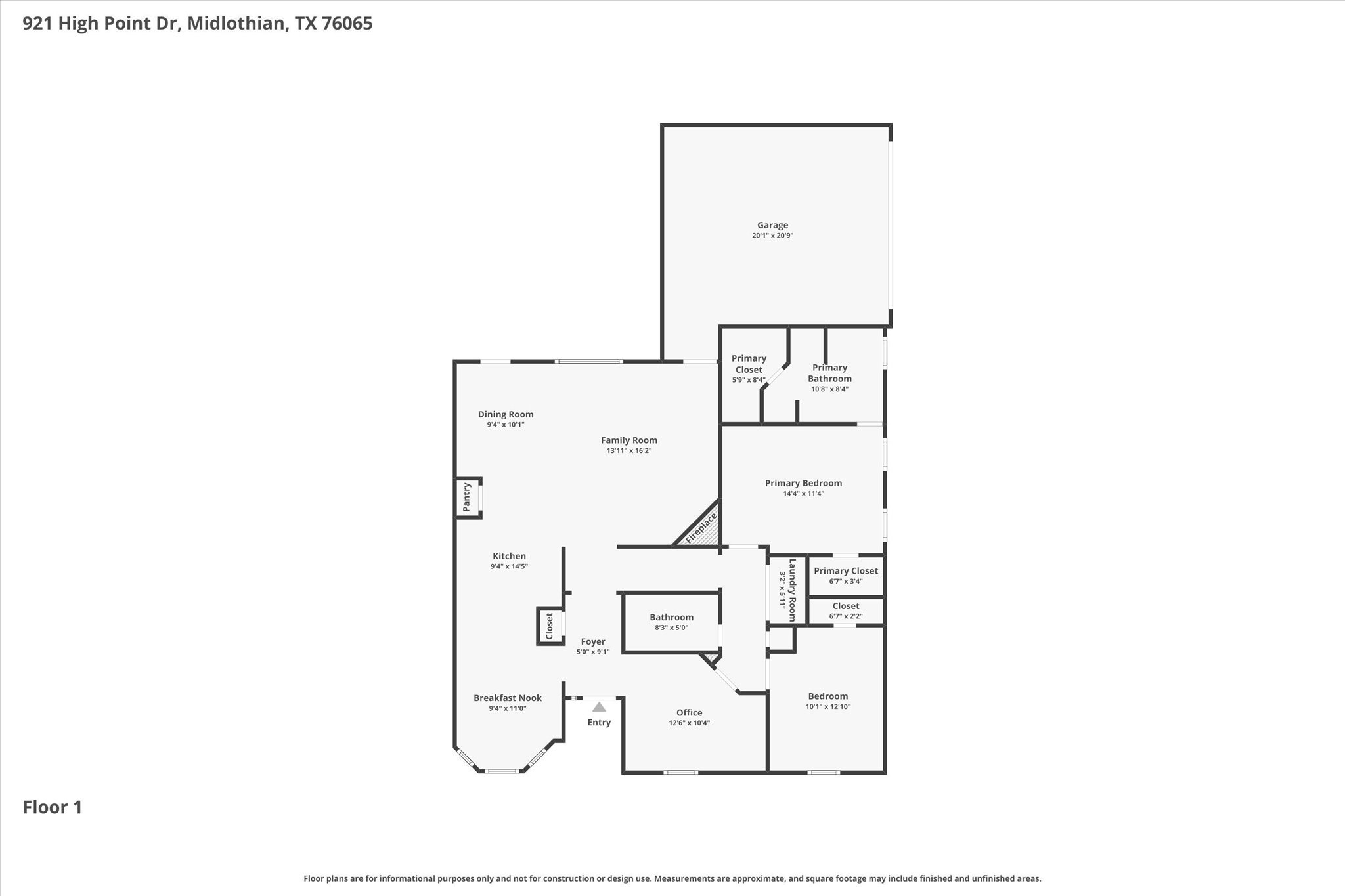 921 High Point Drive Midlothian TX 76065