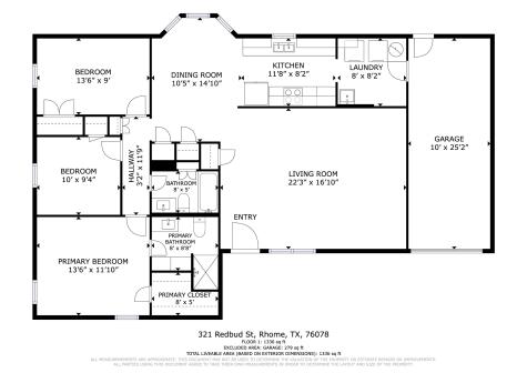 321 Redbud Street Rhome TX 76078