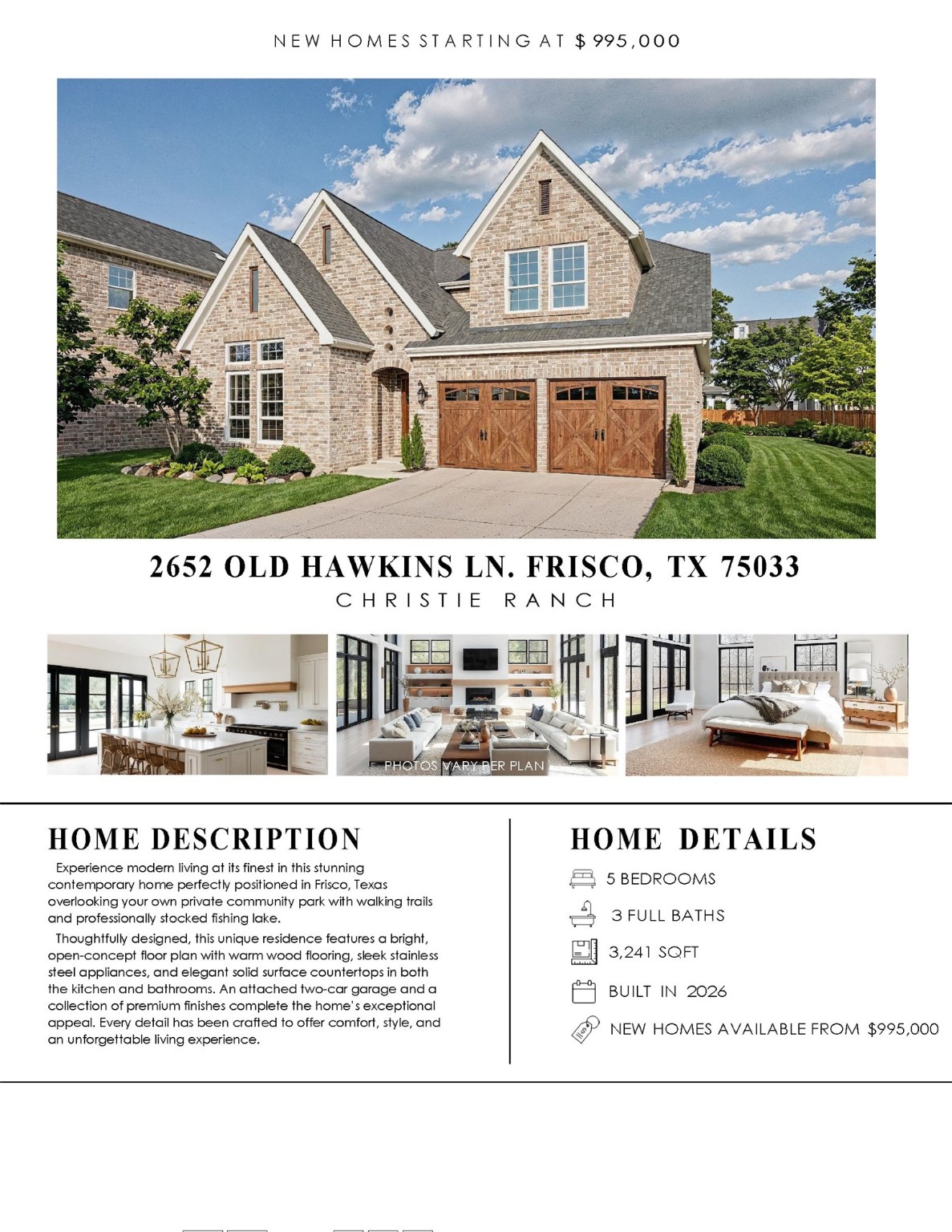 2652 Old Hawkins Lane Frisco TX 75033