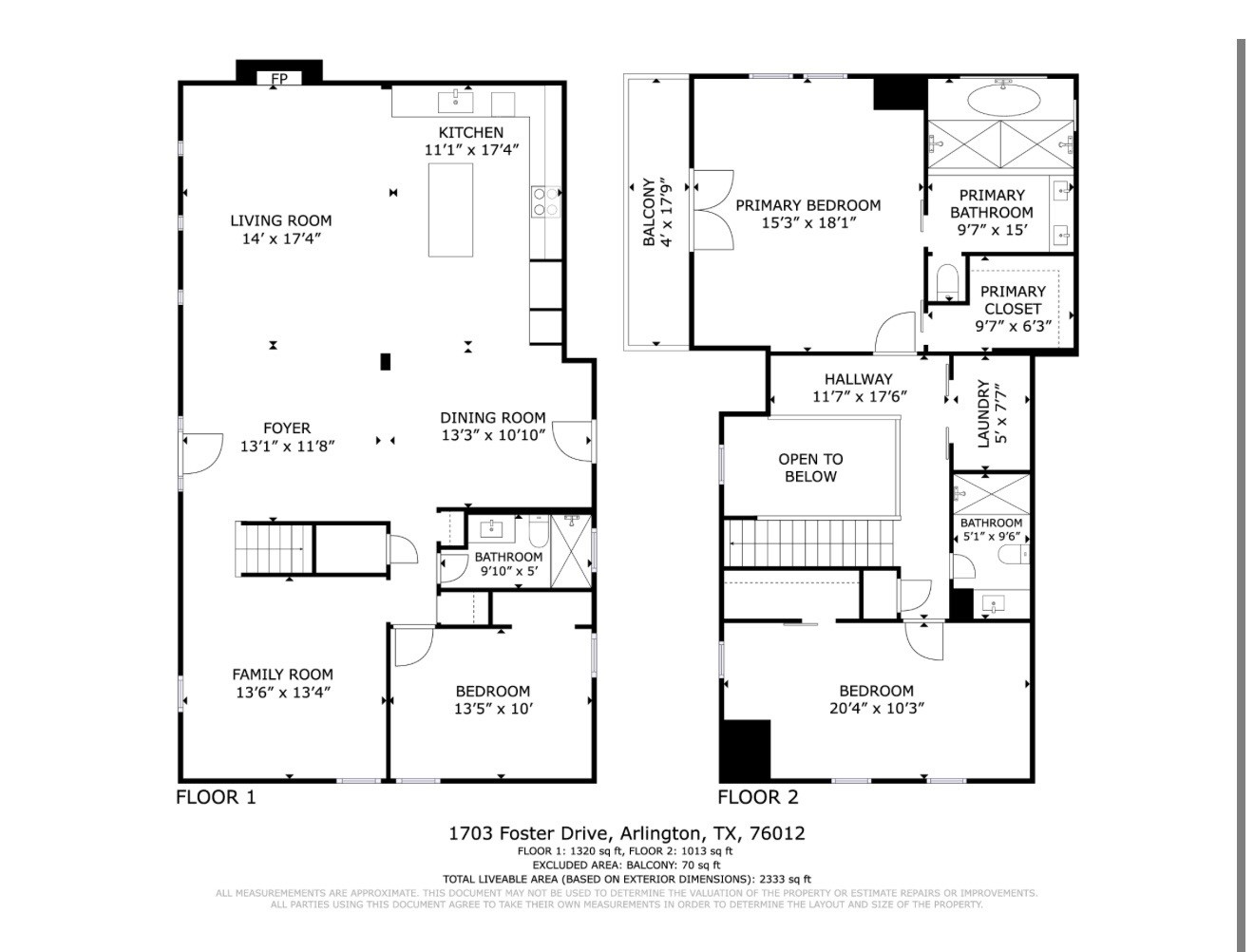 1703 Foster Drive Arlington TX 76012