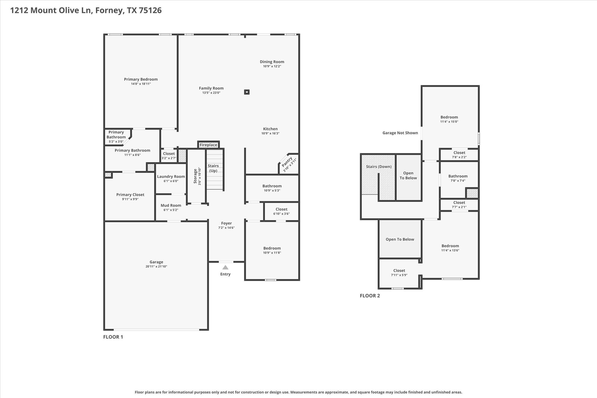 1212 Mount Olive Lane Forney TX 75126