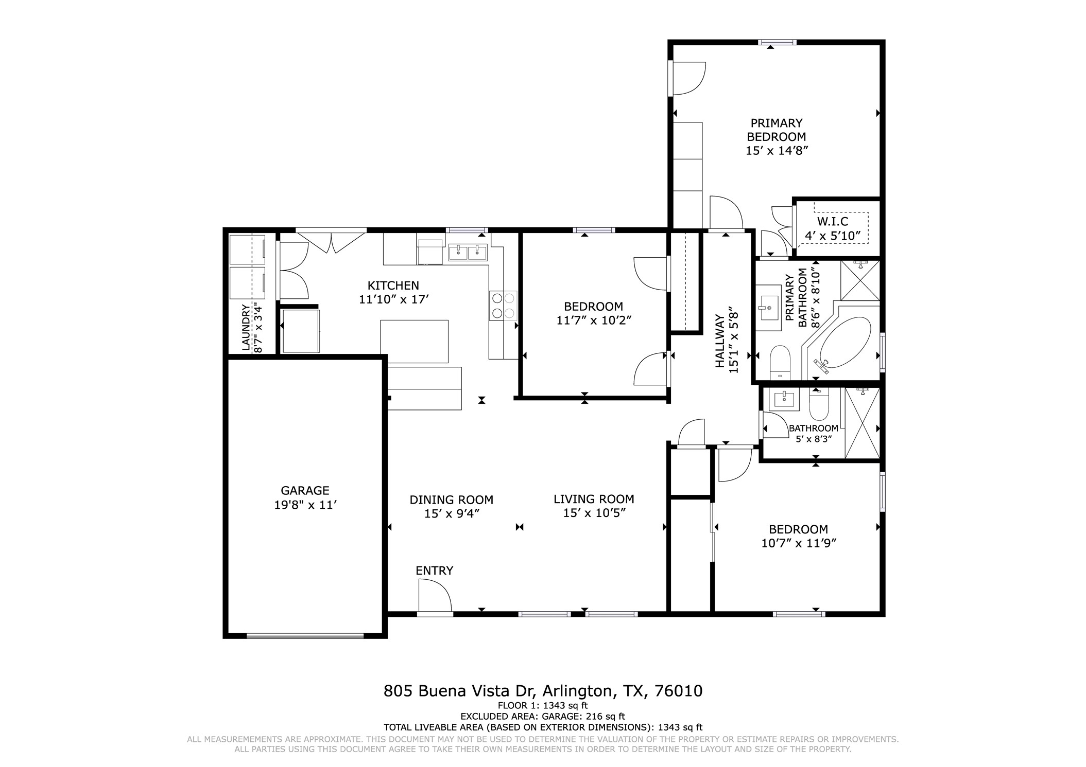 805 Buena Vista Drive Arlington TX 76010