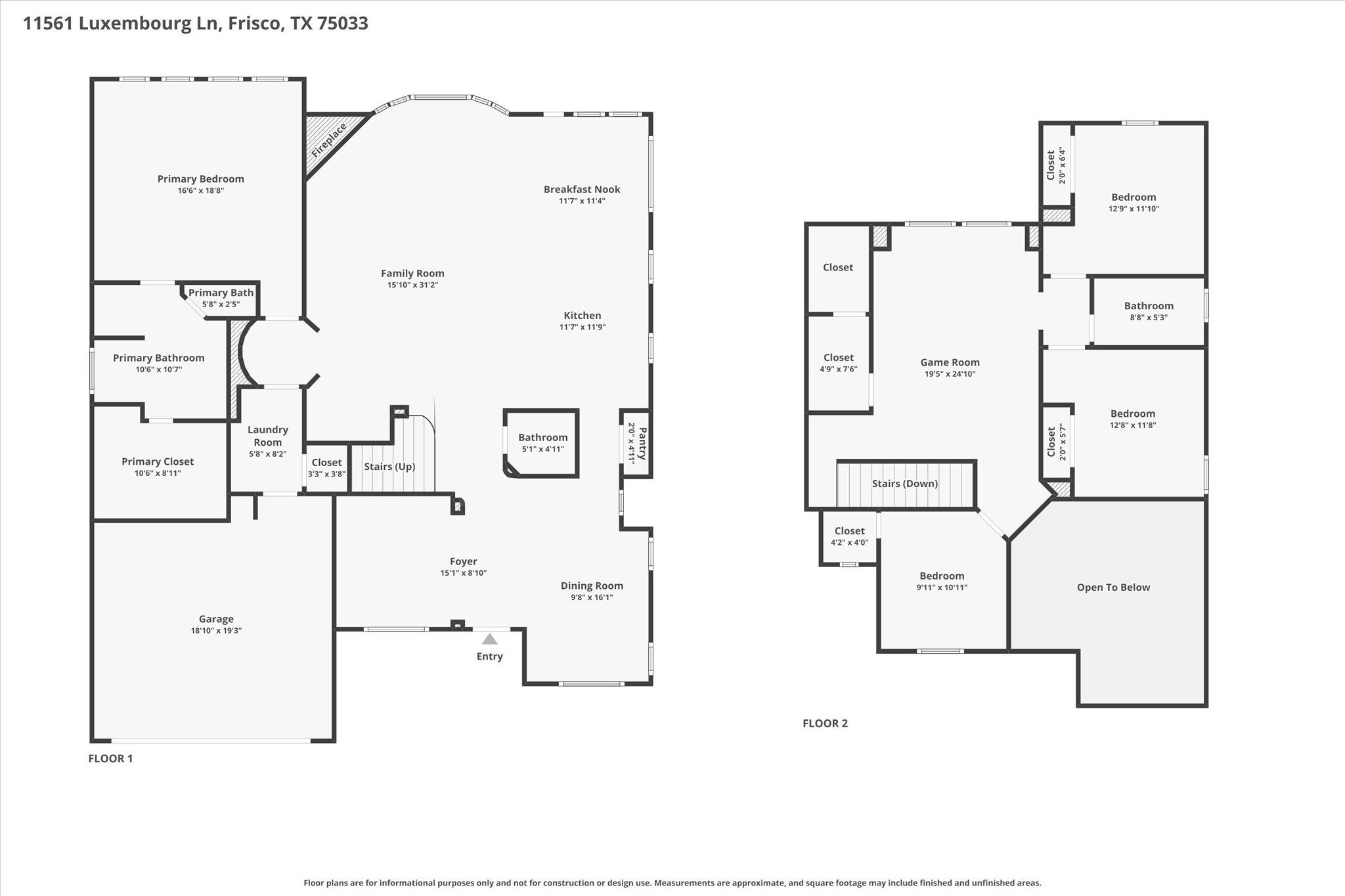 11561 Luxembourg Lane Frisco TX 75033