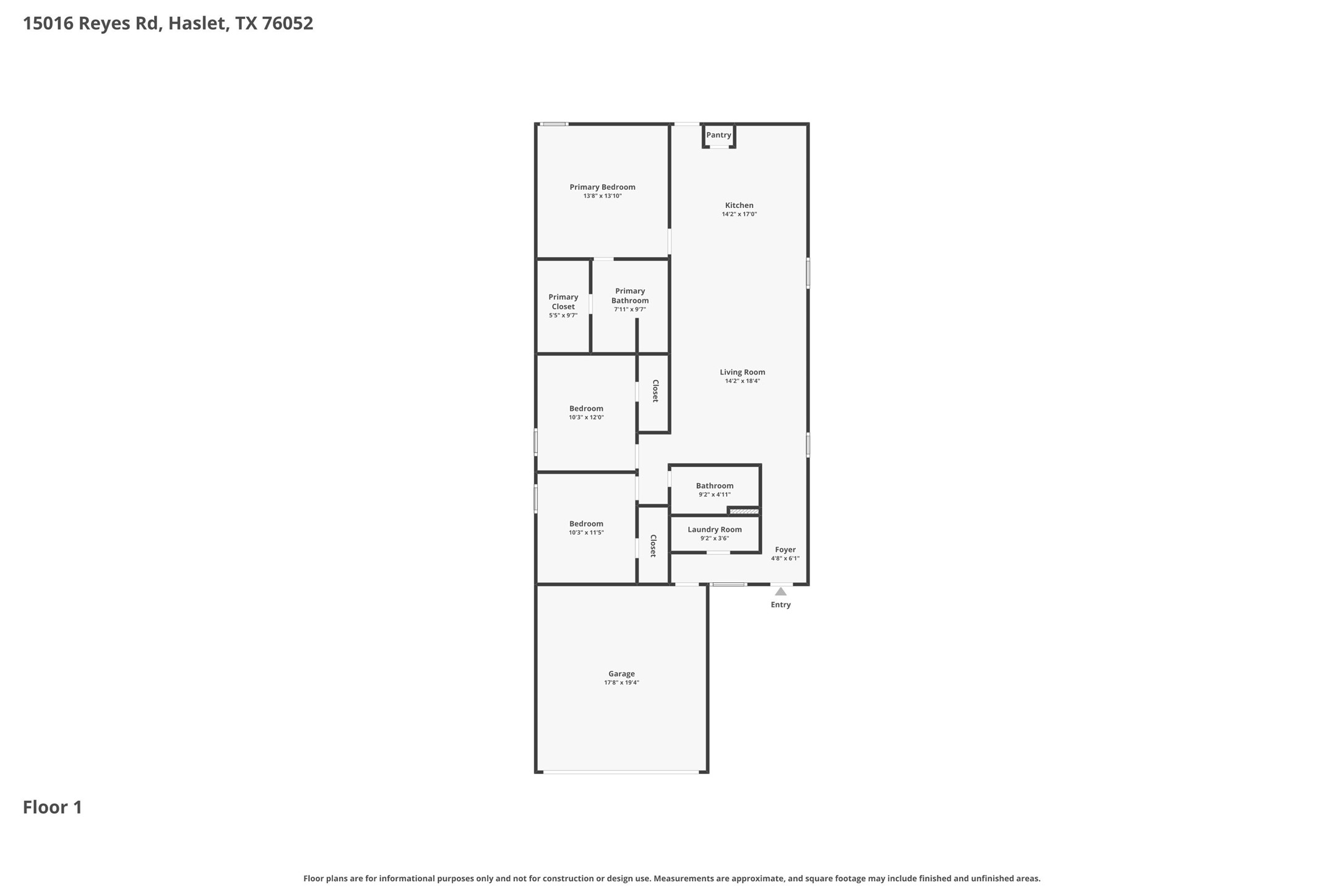 15016 Reyes Road Fort Worth TX 76052