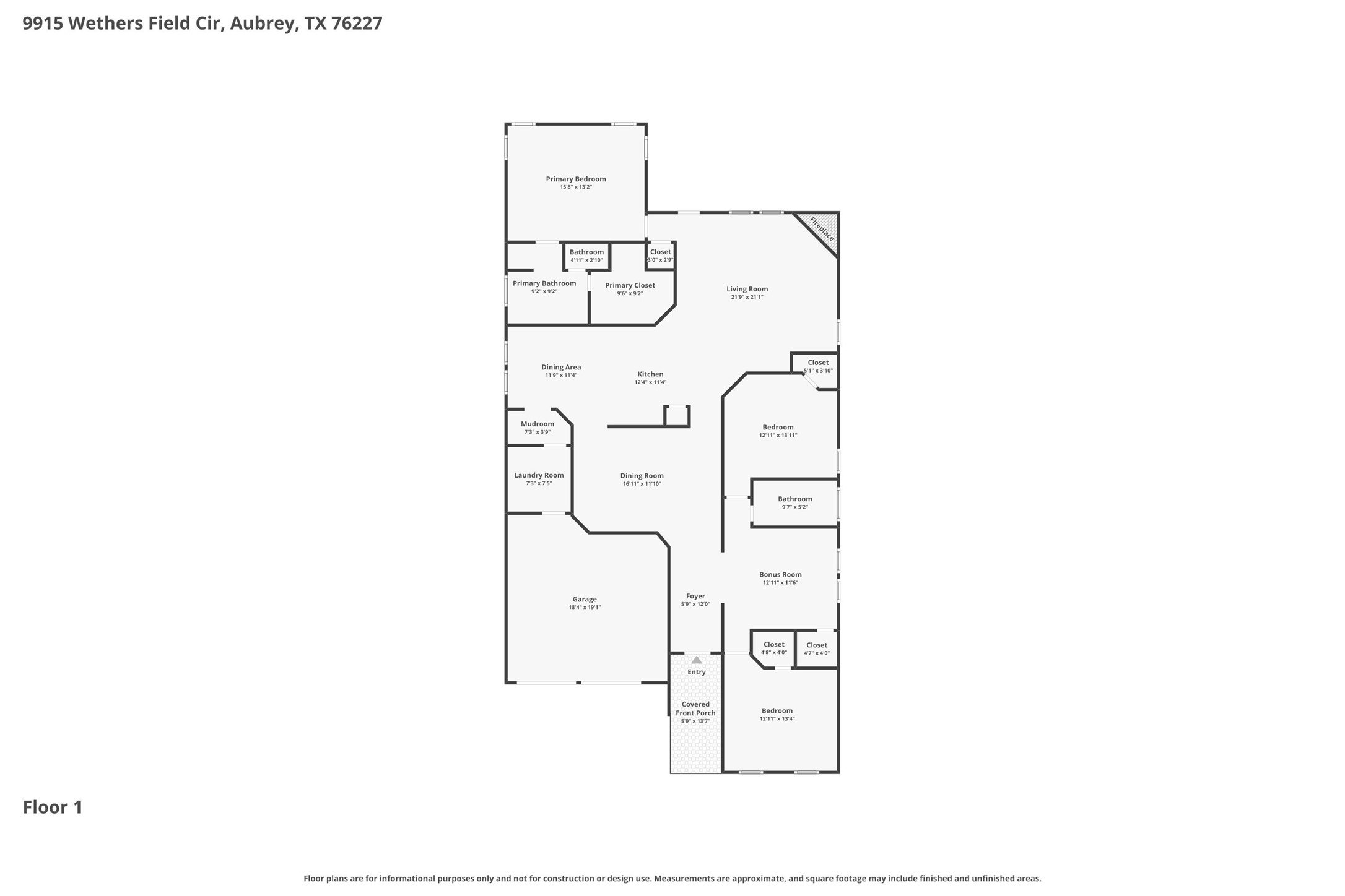 9915 Wethers Field Circle Providence Village TX 76227