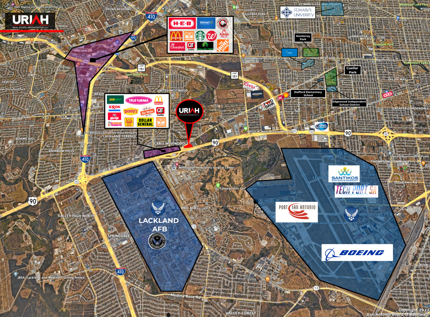 2.25 Acres On Old Highway 90 And Highway 90 San Antonio TX 78227