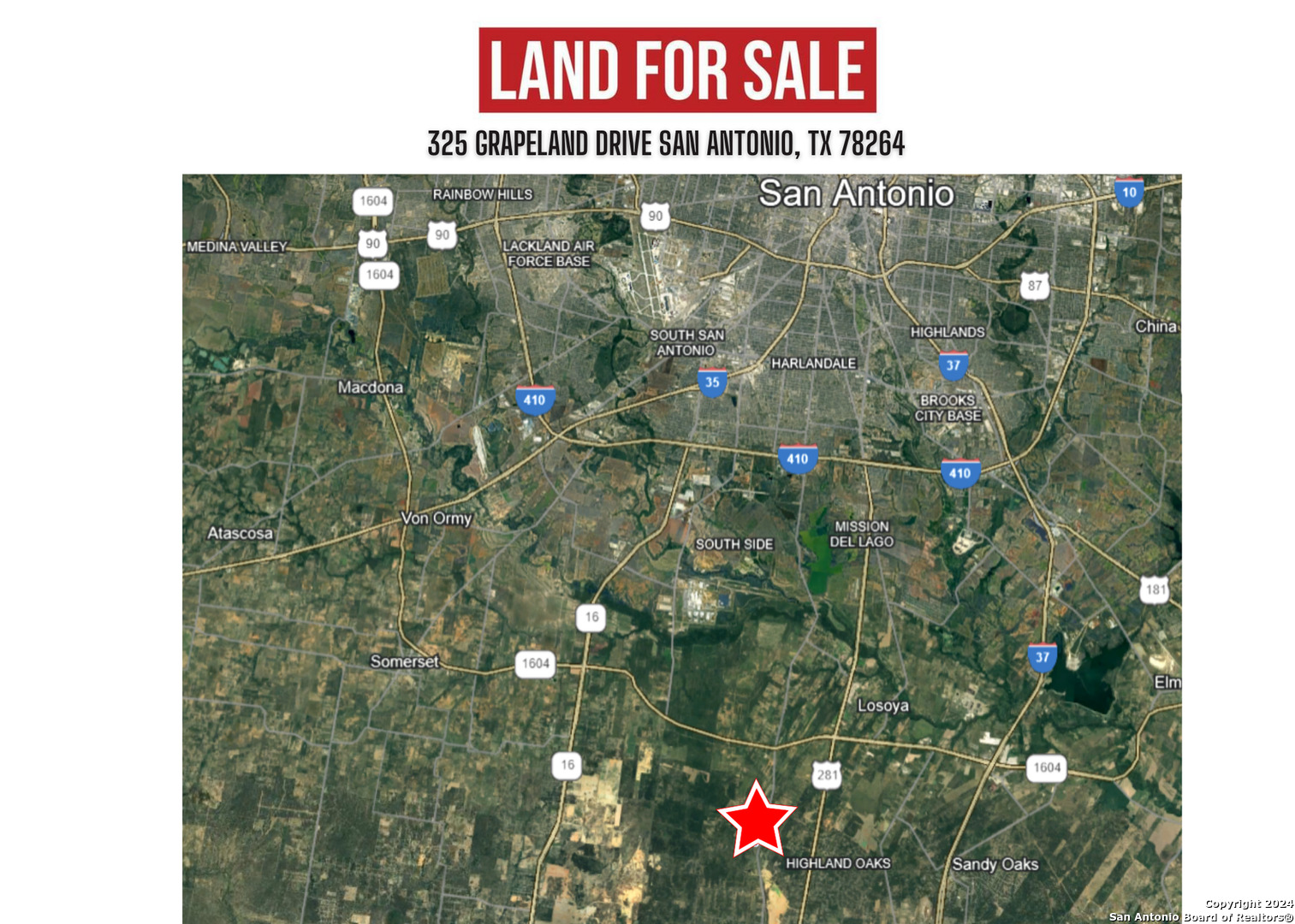 325 Grapeland Drive Tract 1 San Antonio TX 78264