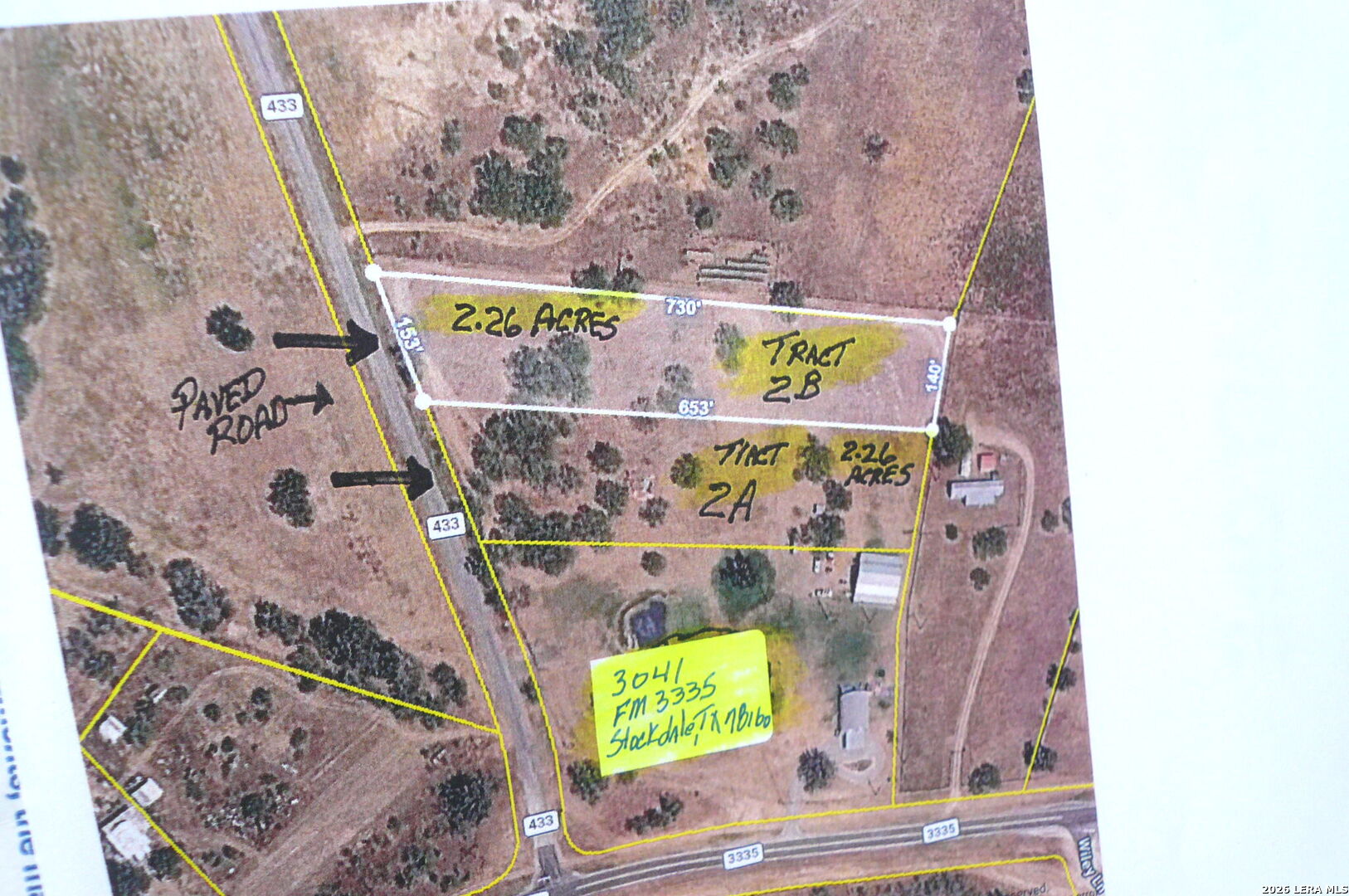 2.26 Acres (tract 2a) Fm 3335 Stockdale TX 78160