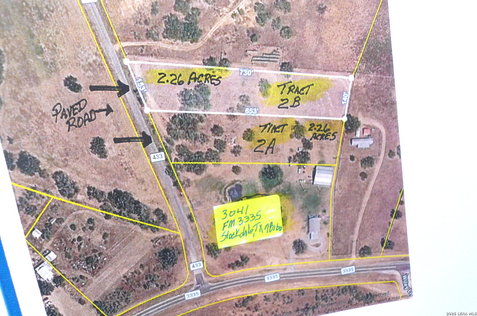 2.26 Acres (tract 2a) Fm 3335 Stockdale TX 78160