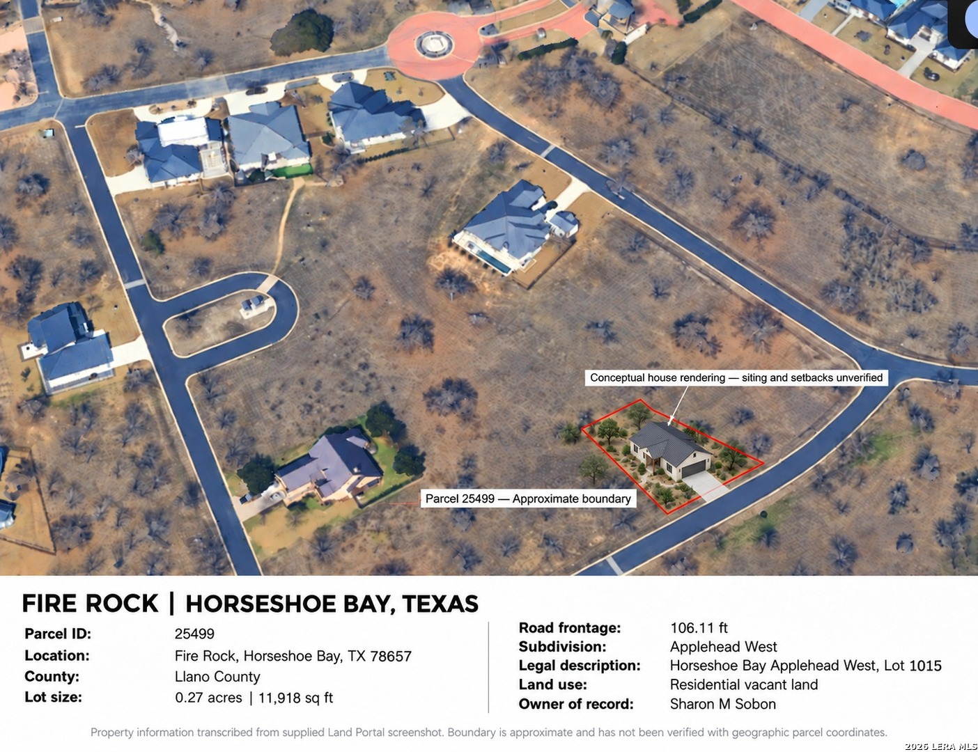 Tbd Fire Rock Horseshoe Bay TX 78657