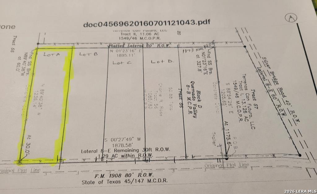 Lot A Fm 1908 Quemado TX 78877