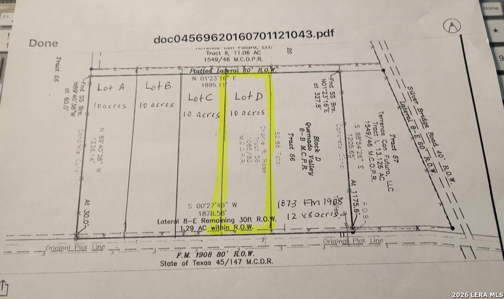 Lot D Fm 1908 Quemado TX 78877