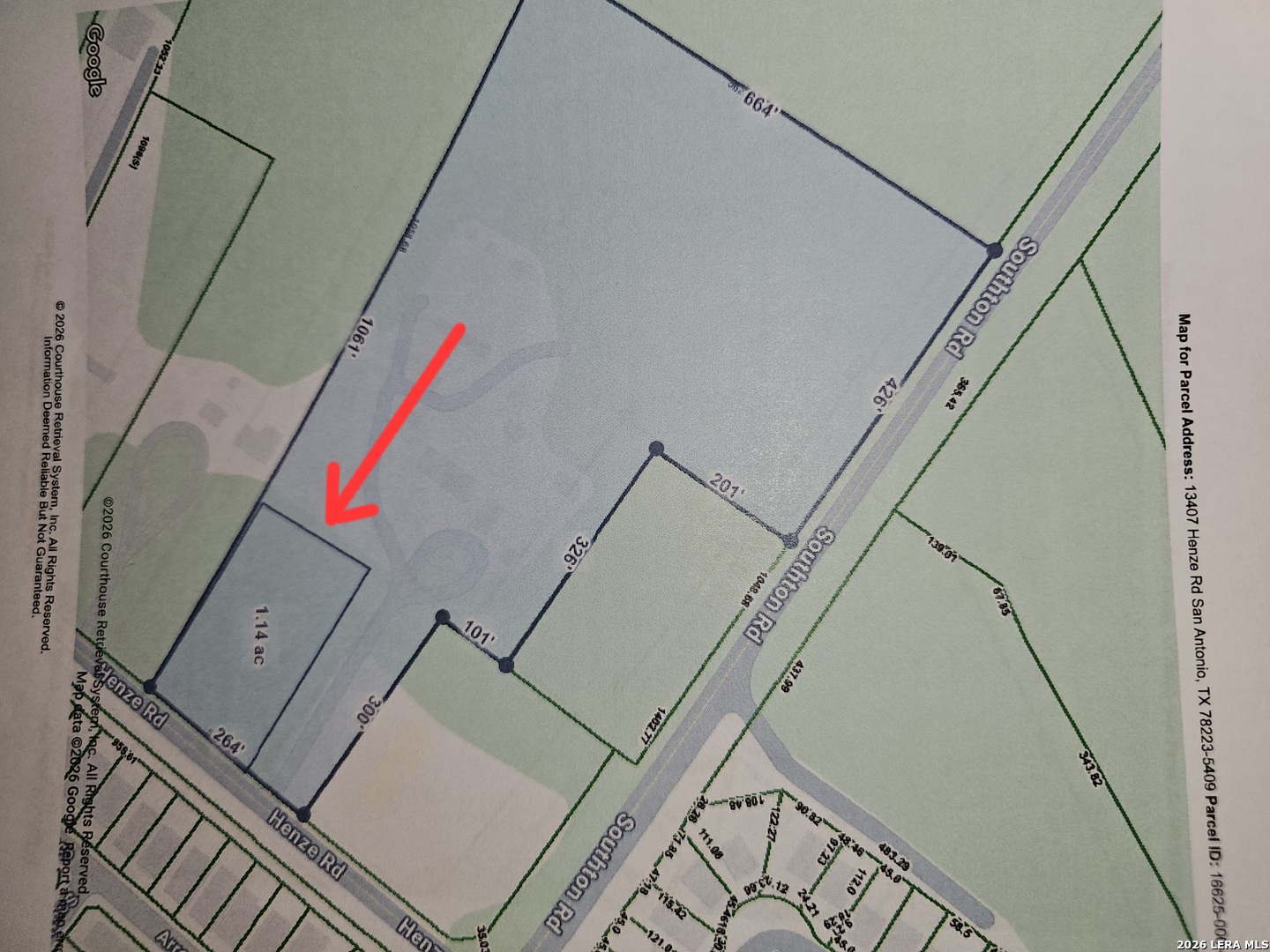 13407 Lot #1 Henze #1 San Antonio TX 78223