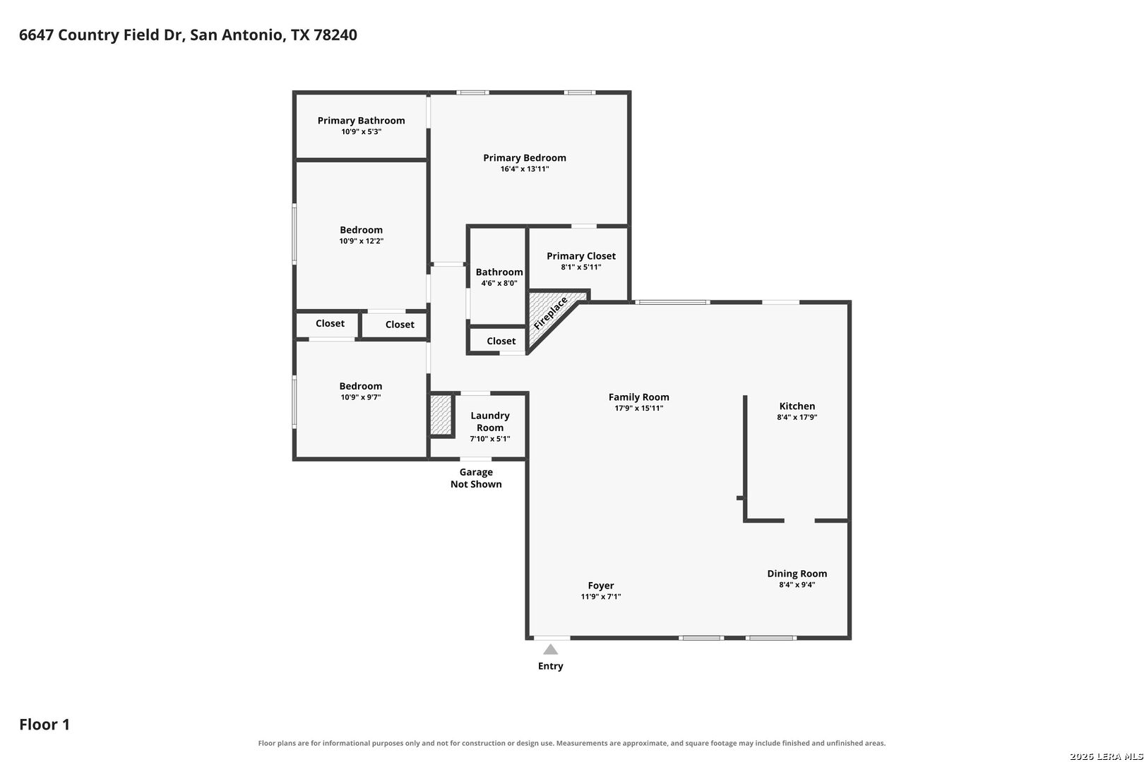 6647 Country Field Drive San Antonio TX 78240