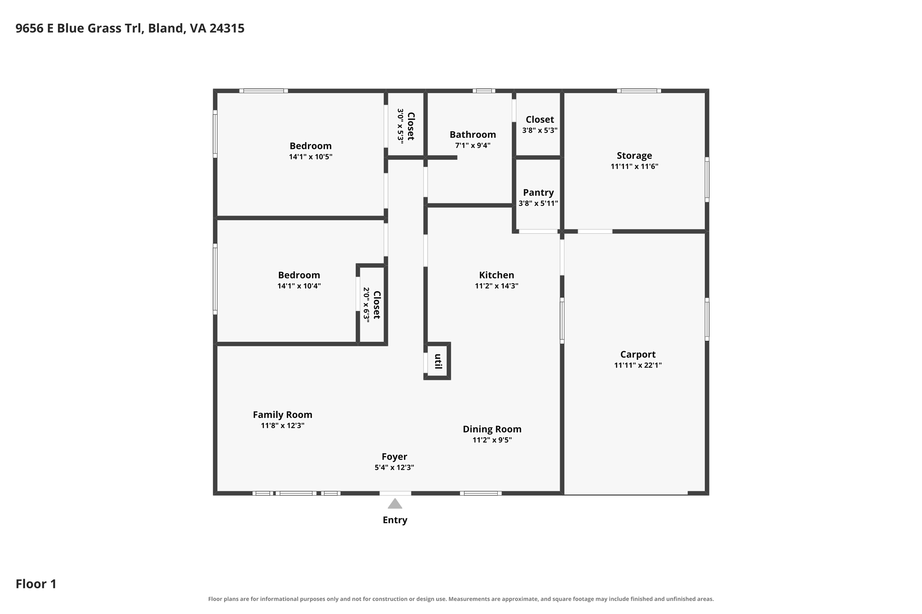 9656 E Blue Grass Trail Bland VA 24315